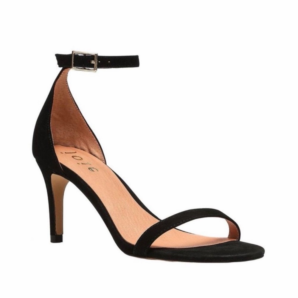 Joie Maisie Black Suede Ankle Strap Heels – Women’s Elegant Shoes